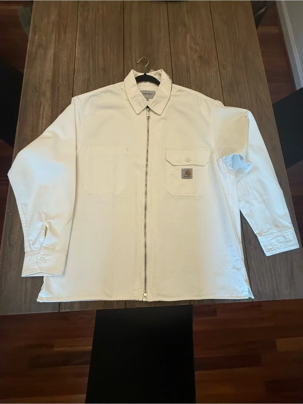 Carhartt WIP Rainer Shirt Jac Off-White Rinsed